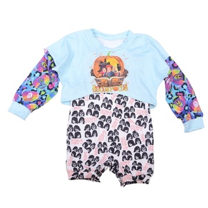 <b>Halloween</b> Day Custom Wholesale Babys Romper Long Sleeved <b>Top</b> Winter Soft Clothing for Girls 0-12 Years Old - Product Image 4
