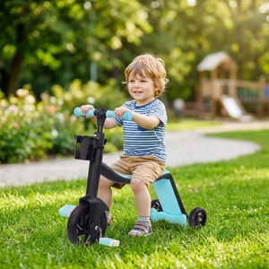 Vélo à 3 roues pour enfants, 3 en 1 multifonctionnel, avec siège, à roulettes, trottinette pour bébé, voiture à pédales pour enfants de 2 à 6 ans - Product Image 4