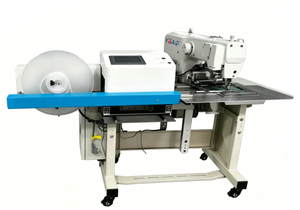 Automatic Computerized Single Needle for Cutting Sewing Machine <b>Hook</b> Loop Fastener Attaching Machine for Manufacturing Plant - Product Image 6