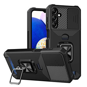 เคสโทรศัพท์แบบมีวงแหวนหมุนได้ ป้องกันการกระแทก สำหรับ Samsung S25 S25 Plus S25 Ultra พร้อมหน้าต่างเลื่อน - Product Image 1