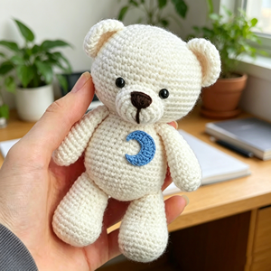 Funboxes Bambole <span class=keywords><strong>Amigurumi</strong></span> Personalizzate Fatte a Mano, Orsacchiotti Vintage all'Uncinetto - Product Image 1