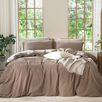 Ensemble de literie 3 pièces en coton rayé, style rétro simple et frais, couvre-lit, drap, toutes saisons, personnalisable