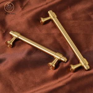 CHENLANG Solid Brass Cabinet Pull Handle Satin Finish Adjustable Furniture <strong>Knobs</strong> <strong>for</strong> Kitchen Wardrobe <strong>Dresser</strong> Drawer - Product Image 2