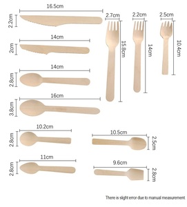 Juego de cuchillos desechables de madera de abedul biodegradables impresos con logotipo personalizado, 140mm y 165mm, cubiertos de viaje compostables a granel para Cocina - Product Image 6