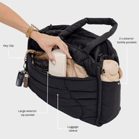 Nouveau Sac à Langer Maternité Matelassé Grande Capacité Personnalisé Portable pour Maman, Organisateur de Poussette, Sac à Couches Gonflé pour Bébé