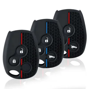 Housse <span class=keywords><strong>de</strong></span> clé en silicone, étui pour clé pour Renault Clio 3 Logan 2 <span class=keywords><strong>Dacia</strong></span> Duster Sandero Stepway Lada Largus pour Nissan Almera Terrano - Product Image 1