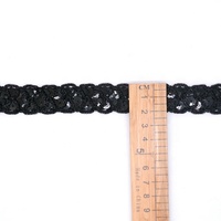 Garnitures personnalisées de 2cm de dentelle à paillettes au crochet or argent violet pour la couture de bricolage et de vêtements