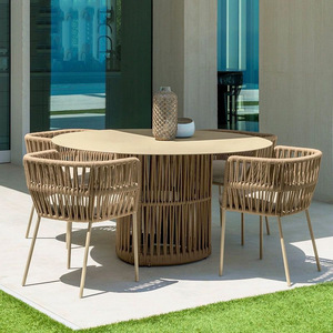 Chaise en rotin d'extérieur avec structure en alliage d'aluminium, imperméable, pour jardin et balcon - Product Image 2