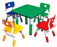 Mobilier scolaire Ensemble bureau d'étude et chaises pour enfants, crèche pour bébé, table réglable en hauteur pour enfant