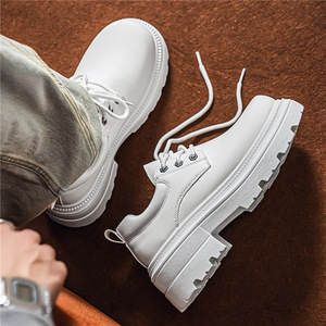 Chaussures pour hommes 2025 – Nouvelle collection automne – Style tendance à lacets pour le bureau et la carrière – Chaussures noires rehaussantes à semelle épaisse et résistantes à l'usure - Product Image 2