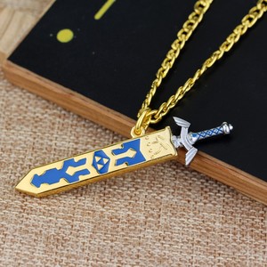 Zelda collar joyería Hylian escudo aliento de la salvaje Sheikah ojo Majora's máscara espada <span class=keywords><strong>Triforce</strong></span> símbolo colgante collar - Product Image 4