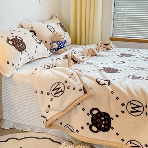 Coperta in pile a doppio lato coperta in velluto di visone semplice Super morbida fodera in velluto di <span class=keywords><strong>flanella</strong></span> spessa coperta - Product Image 3
