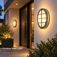Applique murale ovale LED étanche IP54 en aluminium au design moderne pour extérieur, jardin et montage au plafond