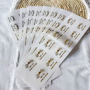 wholesale best price gold foiled clear custom kiss cut sticker <b>sheets</b> - Product Image 4