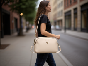 Borsa a Tracolla da Donna con Doppia Cerniera in Microfibra Pelle Sintetica Morbida per Uso Quotidiano Tutte le Stagioni - Product Image 2