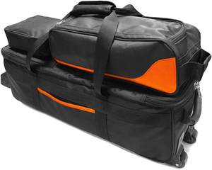 <span class=keywords><strong>Bolsa</strong></span> de bolos de nailon con logotipo personalizado, bolsas de asas de gimnasio deportivo de 3 bolas con ruedas, bolsas de almacenamiento para equipos deportivos de bolos, bolsas de gimnasio con ruedas - Product Image 5