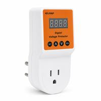 Prise de protection contre les surtensions numérique Puluos KE-2166P 220V avec protection contre les surtensions et les sous-tensions, minuterie de temporisation réglable