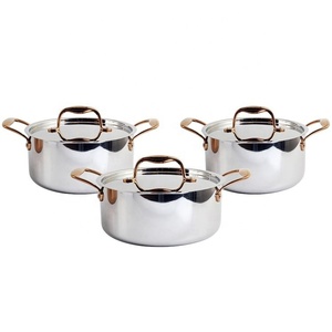 Wholesale Tri-Ply Stainless Steel Stockpot Cookware <b>Pot</b> <b>for</b> Home Cooking Restaurant Hotel - Product Image 3