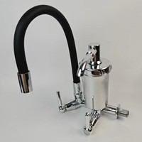 Robinet de cuisine universel ABS moderne pour l'Amérique du Sud et le Brésil, à double poignée et bec, purificateur d'eau mural