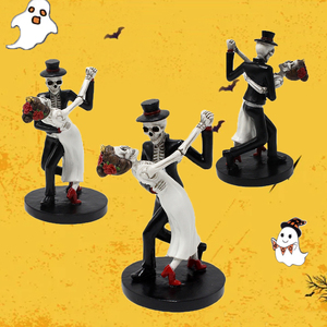 Halloween Gift Resin Dance Skeleton Statue,<strong>Romantic</strong> Resin Halloween <strong>the</strong> <strong>Dead</strong> Dancing Skeleton Couple Figurine - Product Image 5