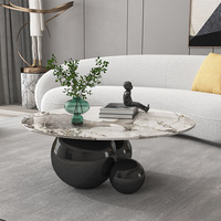 Mobilier italien pour la maison table centrale ronde tables basses en marbre table basse de luxe moderne pour le salon