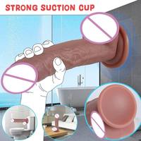 Dildos en silicone liquide réalistes à prix de gros, étanches, pour stimulation du point G, massage et poussée, avec ventouse