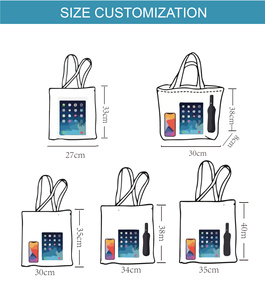 Sac à main écologique pour enfants Marché commercial personnalisé 100% coton Petit sac fourre-tout en toile sans logo - Product Image 5