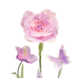 Arrangement floral artificiel Greenway série Hy-Dt4, rose et violet, pour décoration florale intérieure et présentation en jardin. - Product Image 5