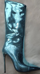 Botas Altas de Mujer con Punta en Pico y Tacón de Aguja, Zapatos 2024 de Charol, Nueva Moda Elegante y Sexy - Product Image 6