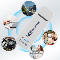 TIANJIE Mini Dongle 4G Desbloqueado, USB LTE Ufi, Router Inalámbrico de Datos Móviles, Tarjeta de Red Wifi, Módem Hotspot con Ranura para Tarjeta SIM