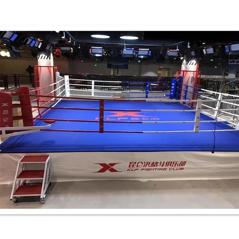 5M X 5M 6M X 6M 8M X 8M Disesuaikan Arena Boxing Ring Lantai Standar Pertarungan untuk Pelatihan