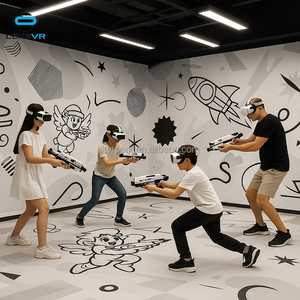 Máquina de Juegos de Realidad Virtual Multijugador, Simulador de Tiro 9D VR para Centros Comerciales, Salas de <span class=keywords><strong>Escape</strong></span> y Juegos de Realidad Virtual en Interiores - Product Image 1
