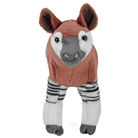 Peluche Okapi Réaliste de Haute Qualité, Jouet Éducatif Animal Sauvage de la Forêt, Poupée à Rayures, Cadeau pour Enfants et Adultes