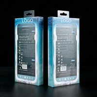 Boîtes de présentation en plastique PET personnalisables, écologiques, recyclables, durables, avec logo personnalisé en relief, pour emballages de téléphones portables