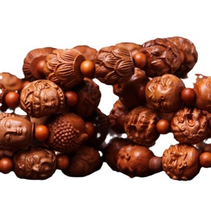 weijun Pulsera <span class=keywords><strong>de</strong></span> seguridad <span class=keywords><strong>de</strong></span> madera <span class=keywords><strong>de</strong></span> durazno exquisitamente tallada, con <span class=keywords><strong>hoja</strong></span> <span class=keywords><strong>de</strong></span> loto y estilo étnico, cuentas protectoras para el coche ZSC04 - Product Image 5