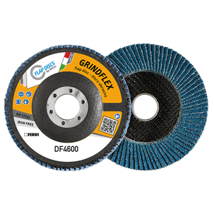 Fervi Grindflex Disques à lamelles plus larges pour ébauche d'acier et de fonte, 125x22mm (10pcs) - Product Image 1