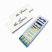 Allumettes en bois de luxe personnalisées avec logo de marque imprimé, pour présentoir de bureau, ornement de hall d'hôtel, allumettes d'hôtel