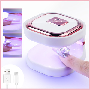 Lampe à ongles UV LED mini 6W portable USB, sécheuse à ongles carrée pour le durcissement du gel des doigts - Product Image 4