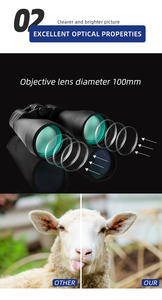 BINOCK Super binoculares potentes 20-180x100 Gran Telescopio zoom de largo alcance binoculares rusos astronómicos telescopio binacular - Product Image 6