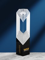 Trophée en cristal, médaille personnalisée JB-019, ambiance haut de gamme, lettrage gravé créatif pour récompenser les employés exceptionnels
