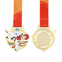 Médailles de récompense en métal de 7,5 cm, souvenirs, cadeaux, couleurs personnalisées, électroplaquage, médaille de taekwondo pour les champions sportifs
