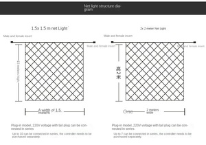 Nhà Máy Cung Cấp Trực Tiếp Cx Thương Hiệu <span class=keywords><strong>LED</strong></span> Đánh Cá Ngoài Trời Lưới Đèn 220V IP65 Không Thấm Nước Thay Đổi Độ Sáng 2700K Ấm Trắng Giáng Sinh Đám Cưới - Product Image 4