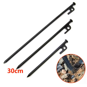 Estacas de acero para tiendas de campaña, 30 cm, gruesas, para uso en exteriores, para tiendas de campaña con lona y para la playa, para todas las estaciones - Product Image 2