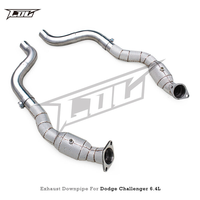 Collecteur d'échappement Boska en acier inoxydable avec catalyseur 200 cellules pour Dodge Challenger 6.4L 2019+ – Système de collecteur catalytique à haut débit