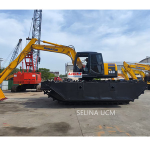 รถขุดหนอนผีเสื้อใช้แล้วสะเทินน้ำสะเทินบก Excavatorpc130สะเทินน้ำสะเทินบก13ตันสำหรับใช้ในหนองน้ำพื้นที่ชุ่มน้ำแม่น้ำลดราคา - Product Image 1