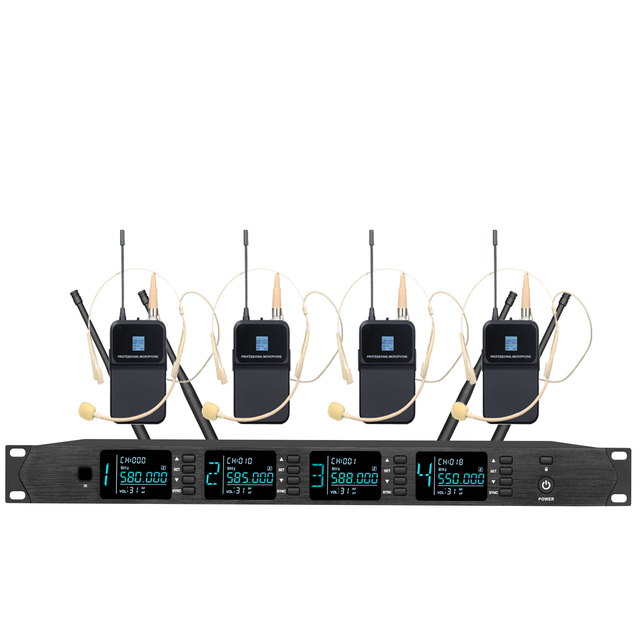 UHF Wireless Handheld/Conference/Lavalier Microphone Professional 4/8 Channel UHF Cordless Mic System for Concert/stage/Church
