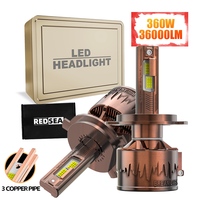 REDSEA 360W 36000LM Ampoule de phare LED pour voiture 3000K 6000K Canbus R39 Feux de croisement et de route 9005 9006 H1 H4 H7 H11