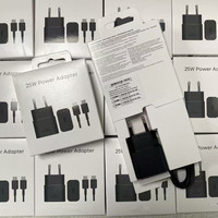 Cargador de Teléfono de Carga Súper Rápida Tipo C de 25 W, Adaptadores de Viaje PD 3.0 con Cable de 3 A, Cargador de Pared USB C para Samsung Galaxy S26 S25