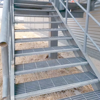 Escalier en treillis d'acier inoxydable personnalisable, anti-corrosion, pour escaliers métalliques extérieurs, systèmes de toiture et de drainage