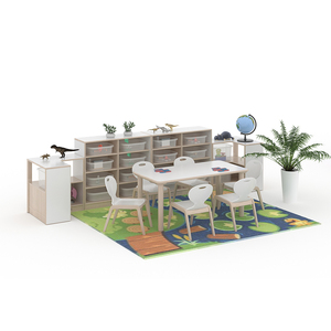 Juego de Muebles Interactivos para Jardín de Infancia Montessori, Muebles de Madera para Preescolar, Guardería, Aula, Mesa y Sillas - Product Image 4